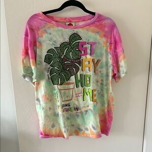 Farm Rio Colorful Tie-Dye Art T-Shirt